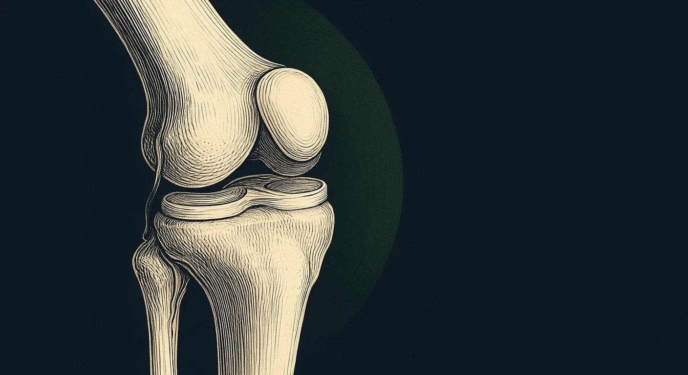Editorial anatomical illustration for bone, joint, and mobility topics.